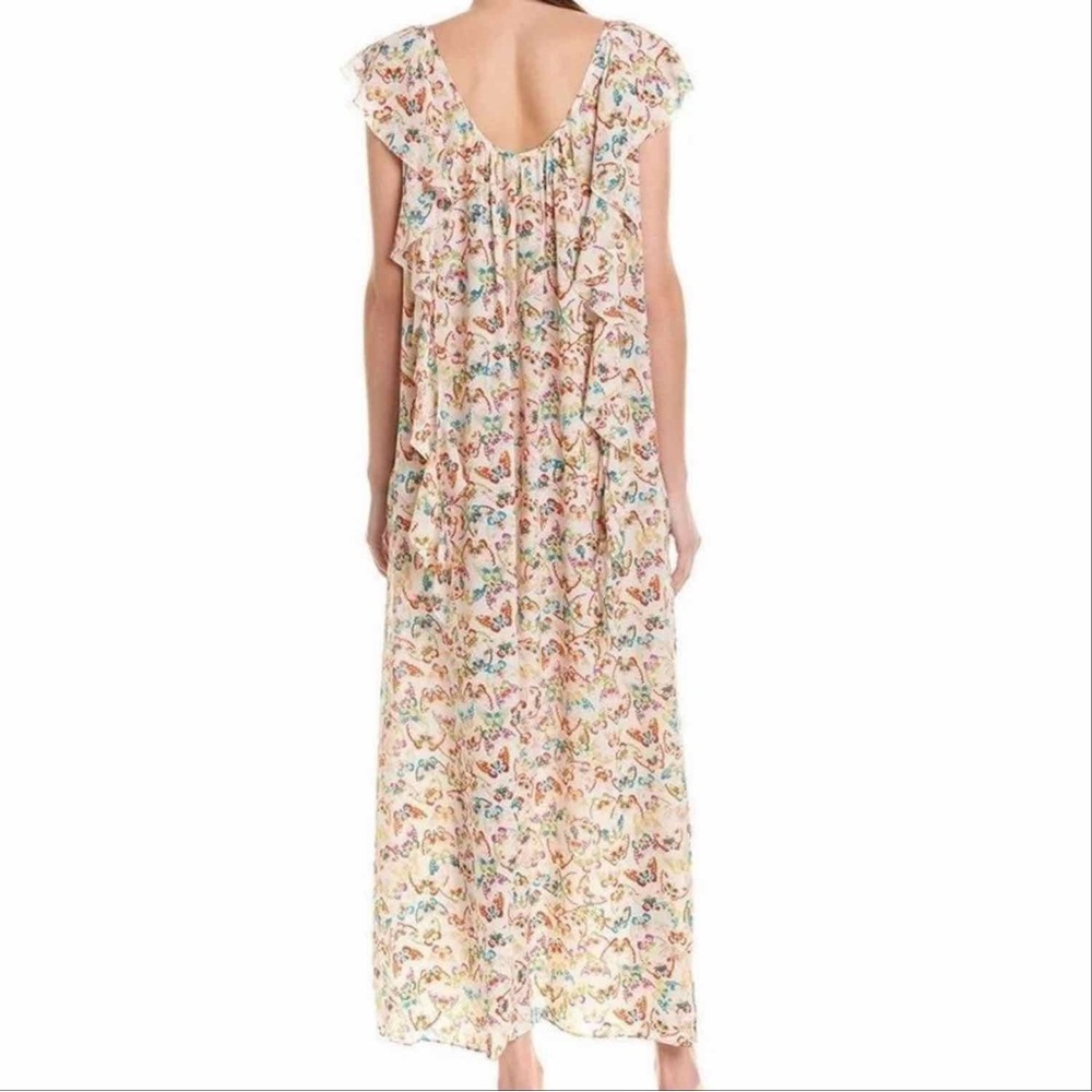 Zadig & Voltaire Reen Butterfly Silk Midi Dress Size Small - Picture 5 of 12